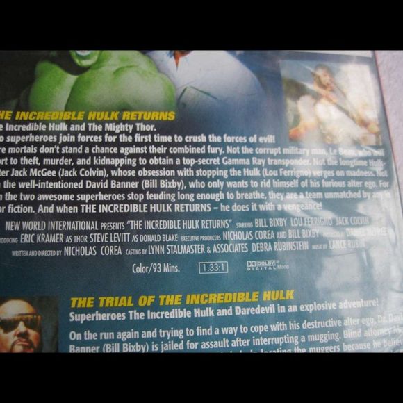 Planet 51 The Incredible Hulk Bill Bixby Returns Trial of Double Feature Bundle - Picture 8 of 11